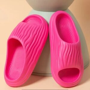 Women's Platform House Slippers, Comfortable Solid Color Non Slip Slide